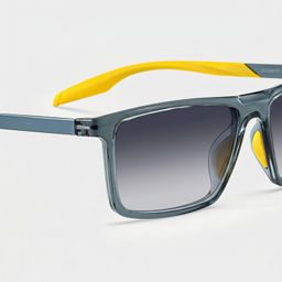 Active Blue Yellow Rectangle Sunglasses4