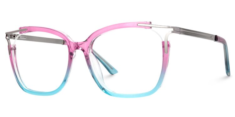 Sidibe Square Pink Blue Glasses