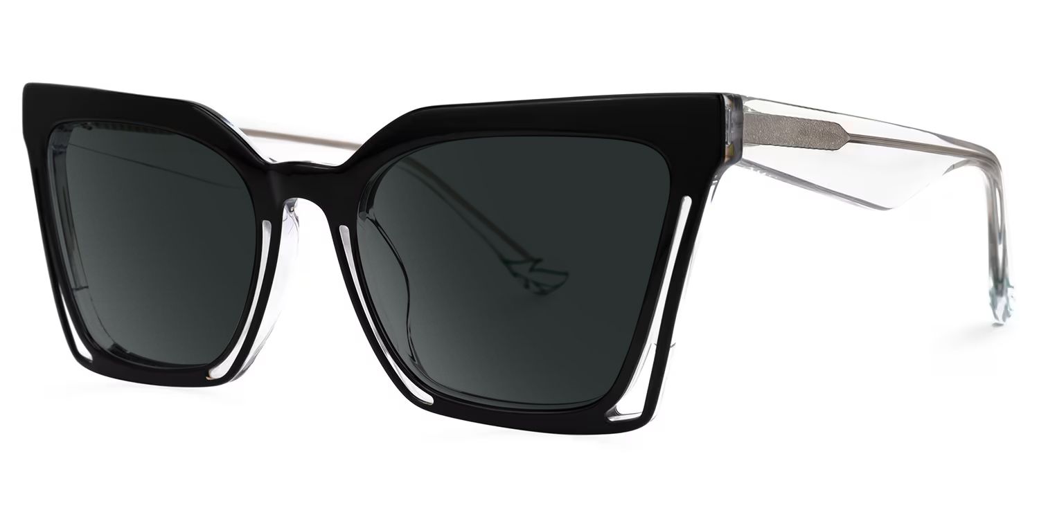 Luby Cateye Black Sunglasses1