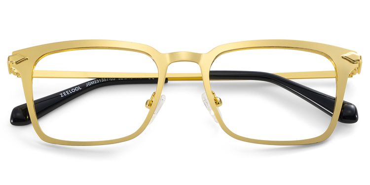 Chaney Rectangle Gold Glasses