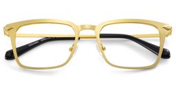 Chaney Rectangle Gold Glasses2