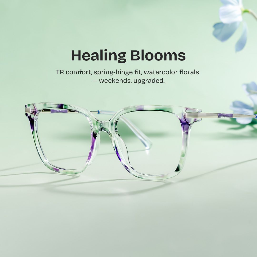 Jacqui Floral Square Bloom Eyeglass Frame for Women | ZEELOOL0