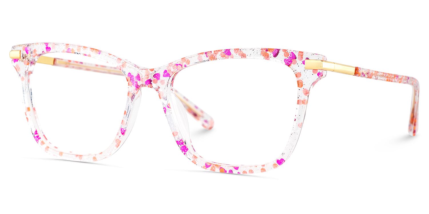 Eliot Rectangle Eyewear with Pink3