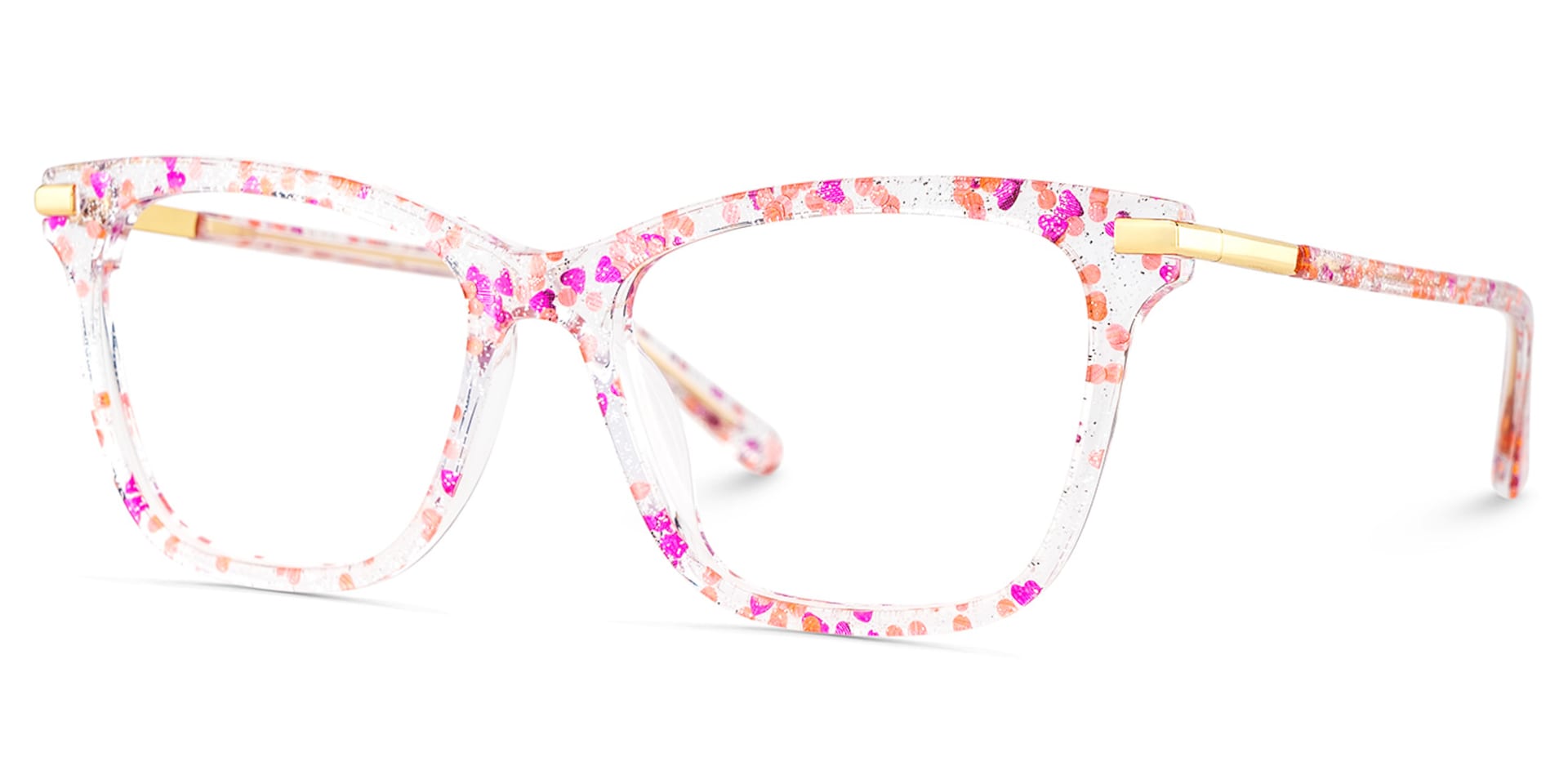 Eliot Rectangle Eyewear with Pink3