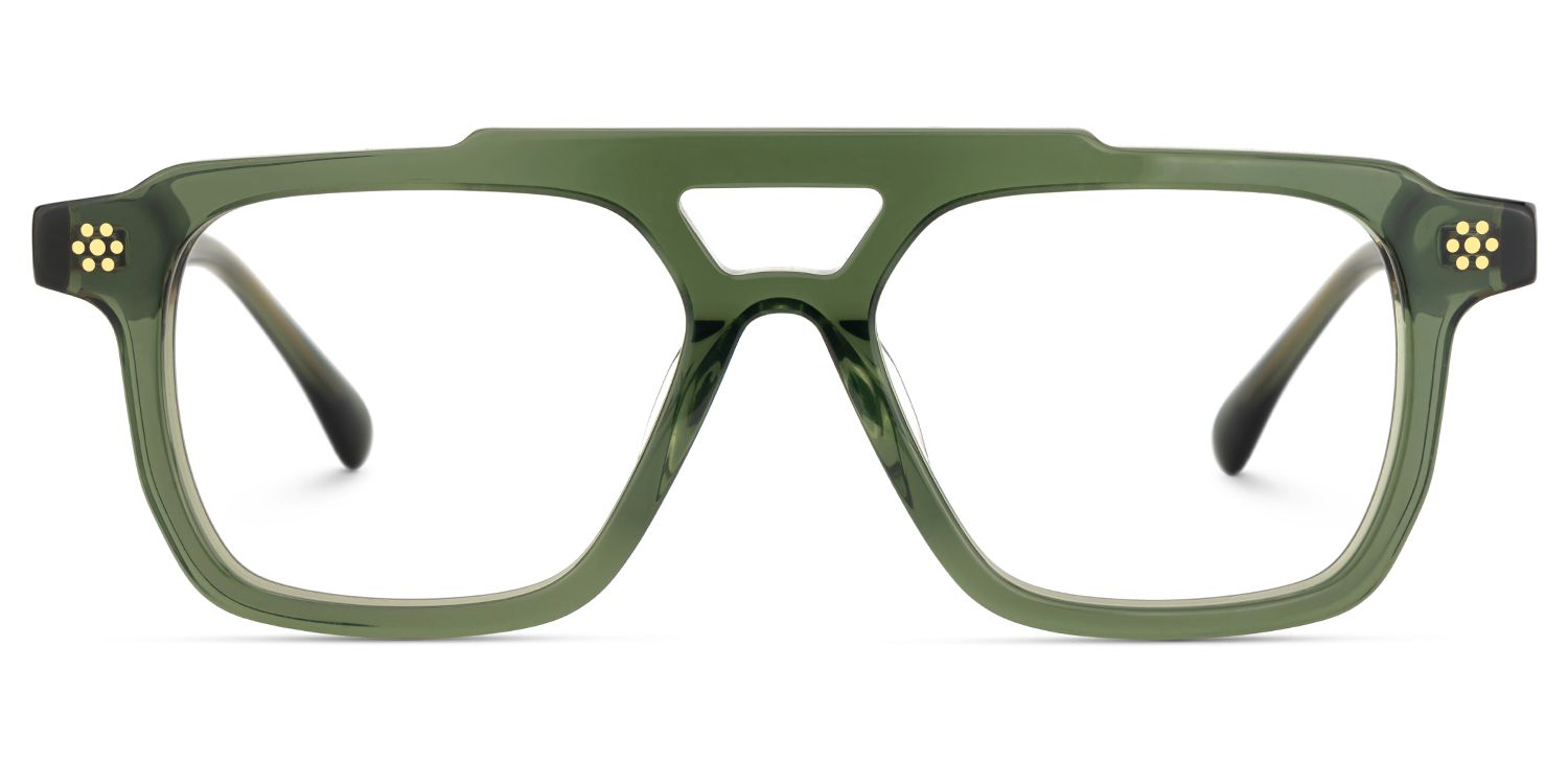 Mercurio Eyeglasses in Aviator Green Frame | Zeelool1