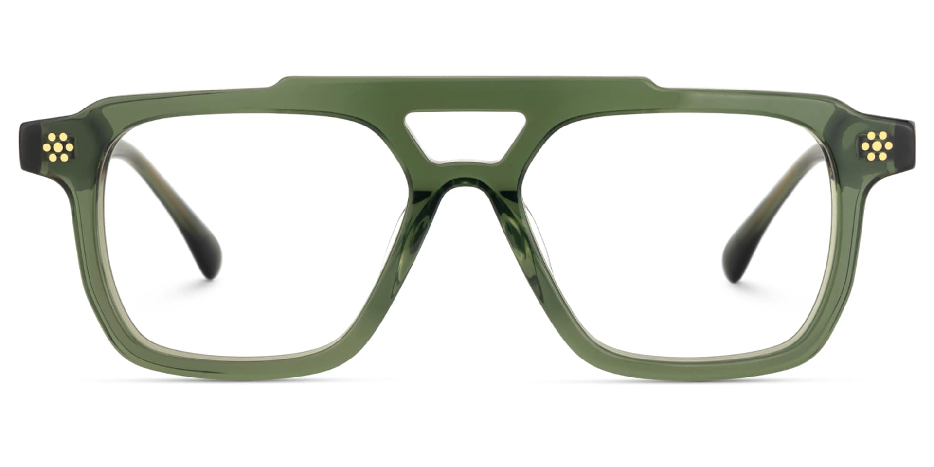 Mercurio Eyeglasses in Aviator Green Frame | Zeelool1