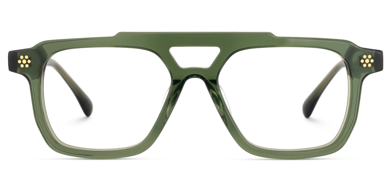 Mercurio Eyeglasses in Aviator Green Frame | Zeelool1