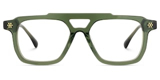 Mercurio Aviator Green Glasses1
