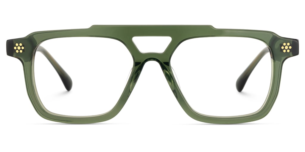 Mercurio Aviator Green Glasses