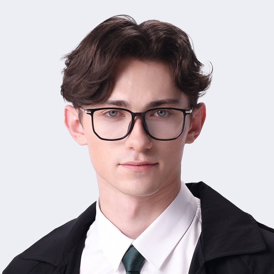 Fezell Square Black Glasses