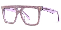 Rubin Square Purple Denim Glasses1
