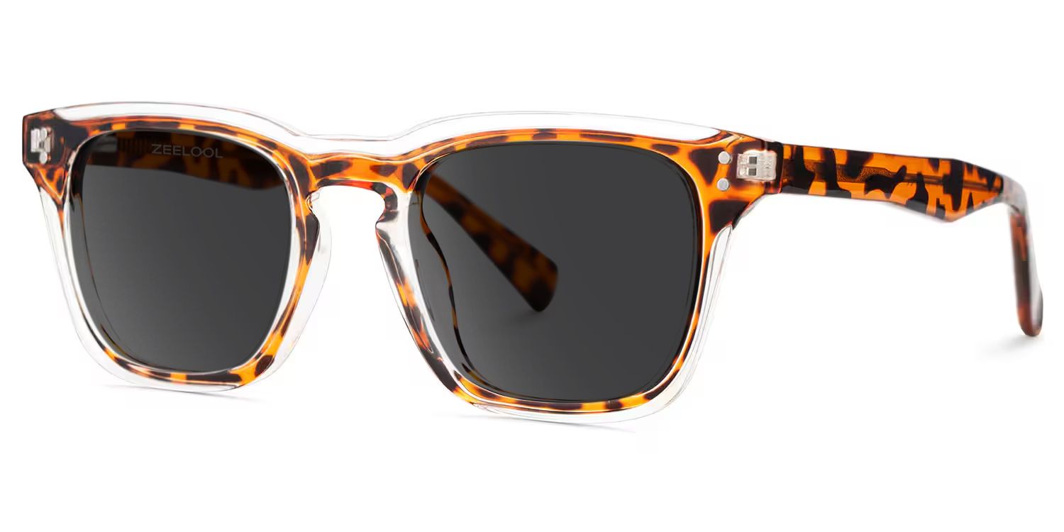 Liam Tr90 Tortoise Rectangle Frame Sunglasses | ZEELOOL