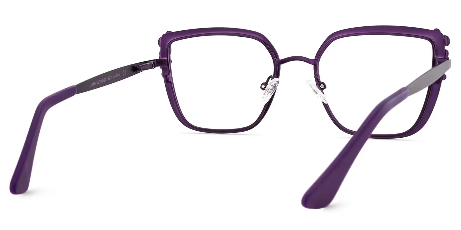 Frieze Rectangle Purple Glasses4