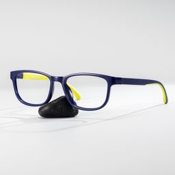 Robin Rectangle Black Yellow Glasses0