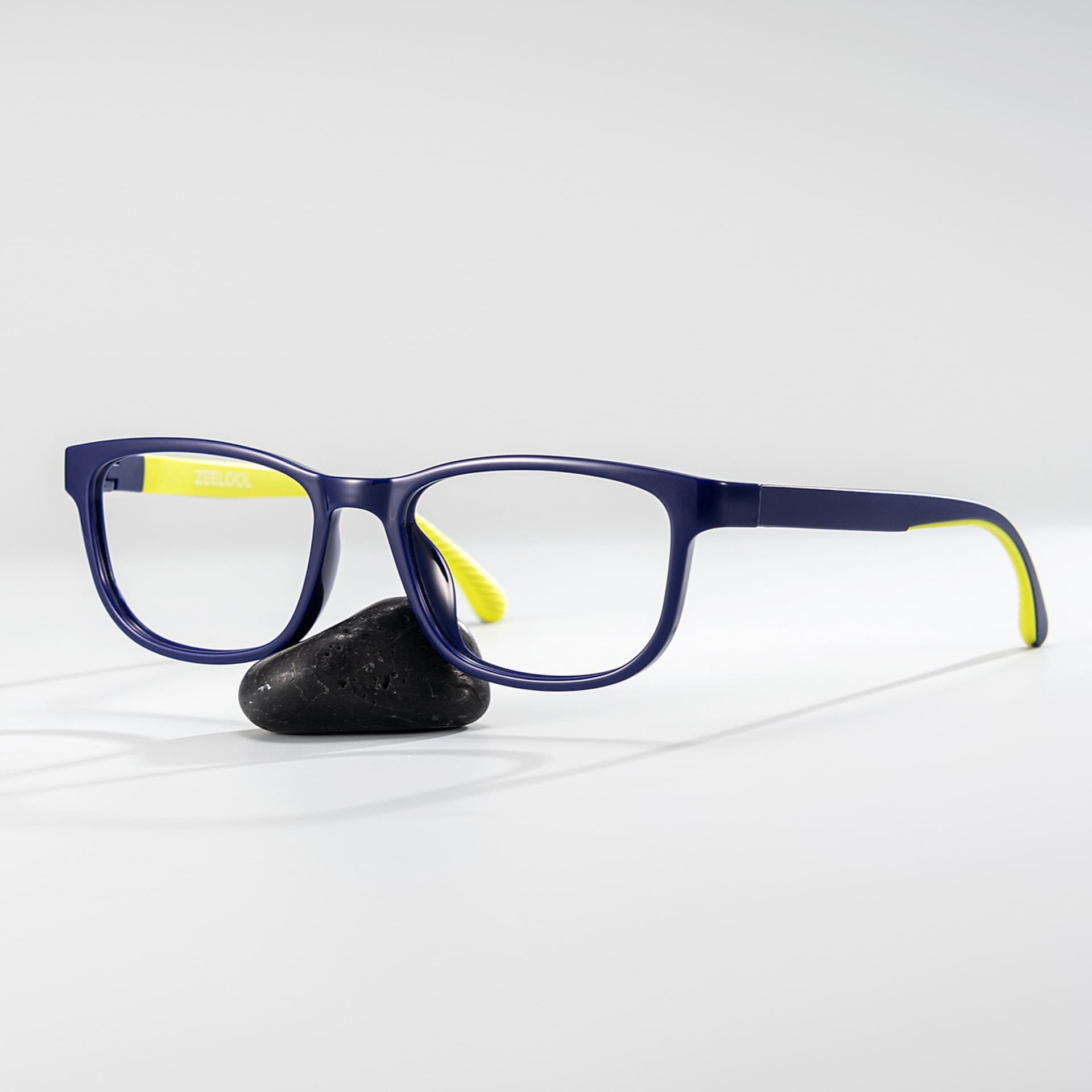 Robin Rectangle Black Yellow Frame Eyeglasses for Pre-tweens0