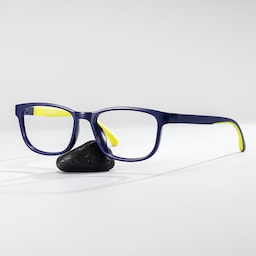 Robin Rectangle Black Yellow Glasses0