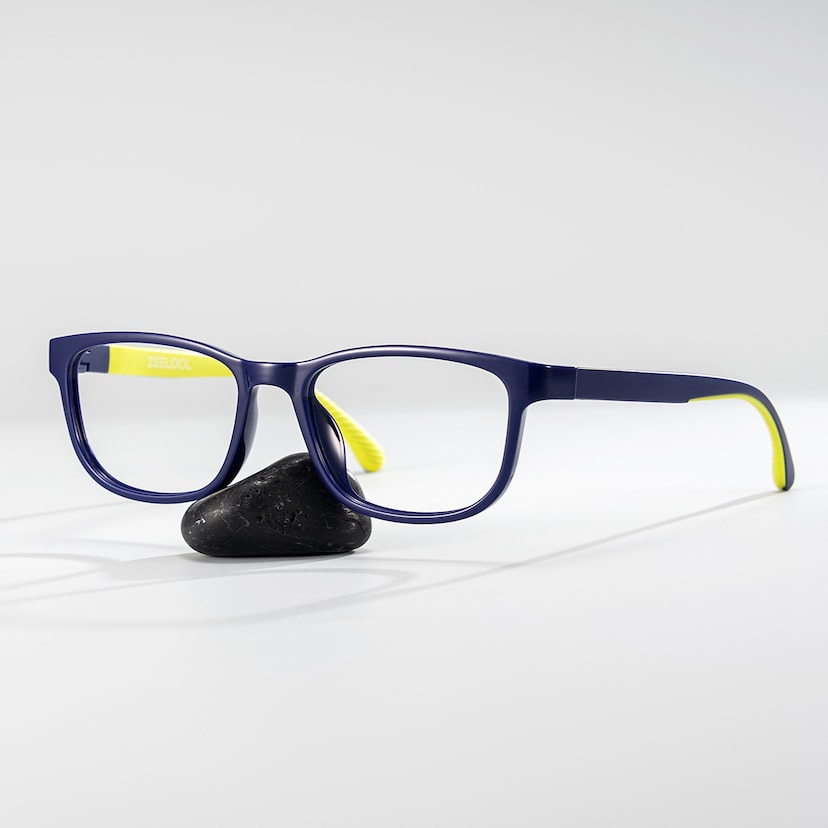 Robin Rectangle Black Yellow Glasses
