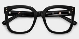 Ebony Black Square Glasses2