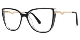 Celisa Cateye Black Glasses1