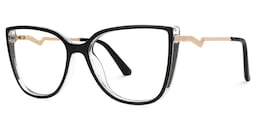 Celisa Cateye Black Glasses1