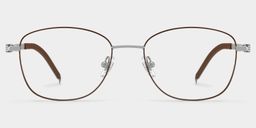 Nicole Rectangle Brown Glasses1