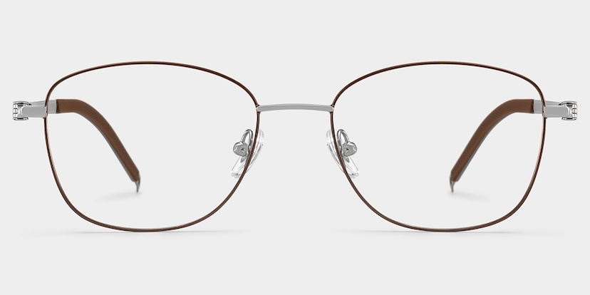 Nicole Rectangle Brown Glasses