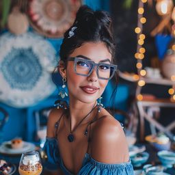 Daniela Gray Rectangle Glasses5