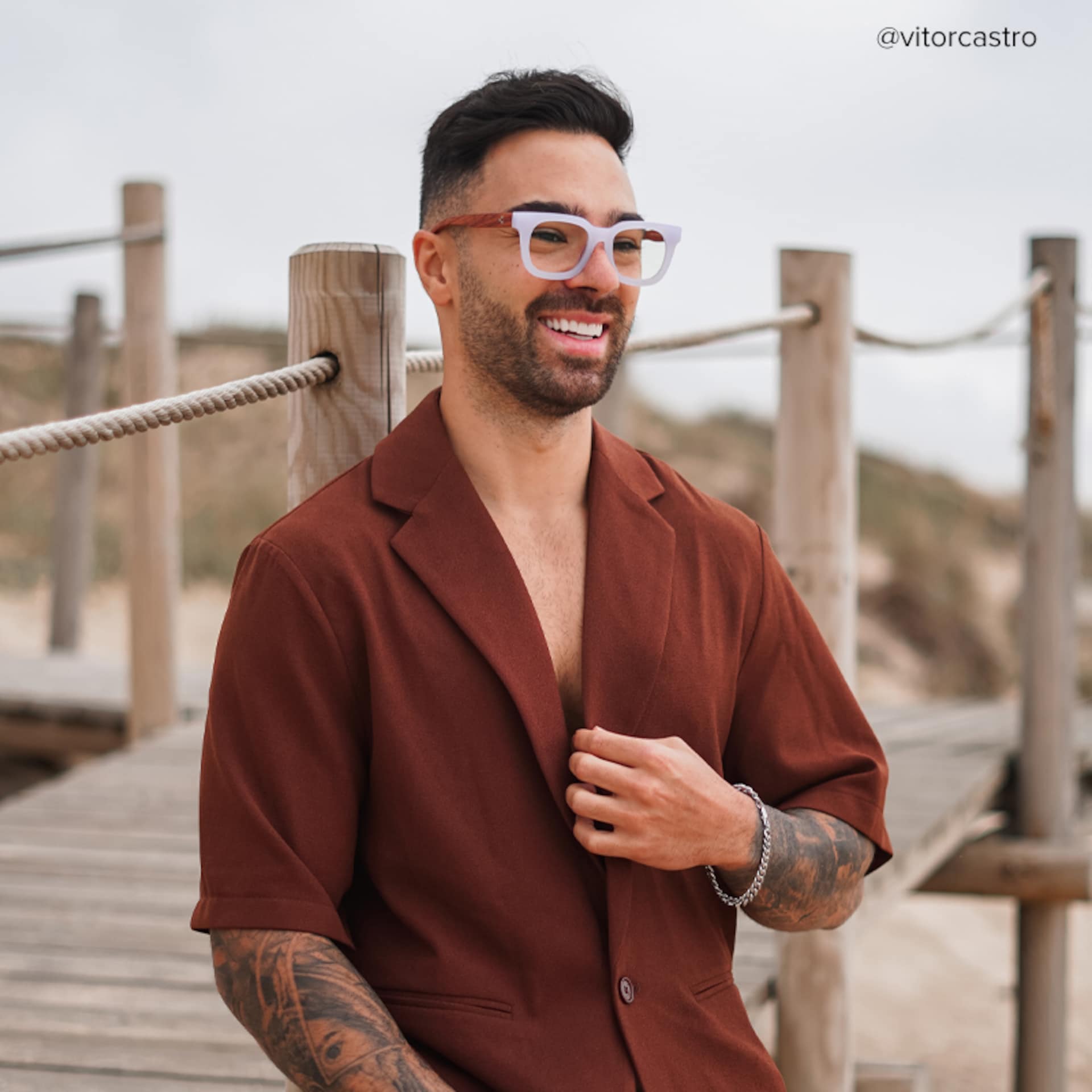 Diana Rectangle Light Purple Glasses | Zeelool Glasses4