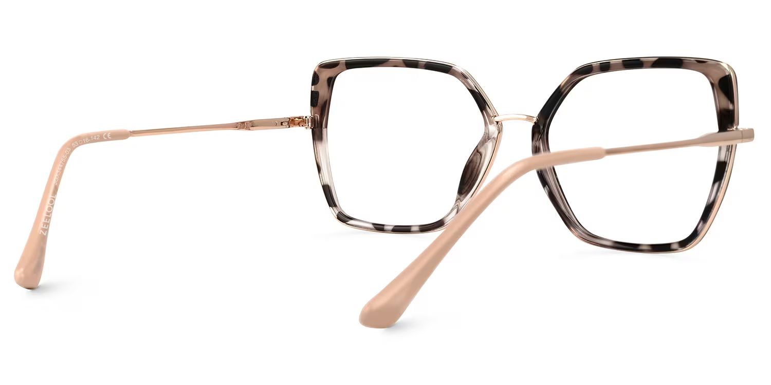 Geometric Keller Two-Tone Glasses deals -Zeelool Glasses3