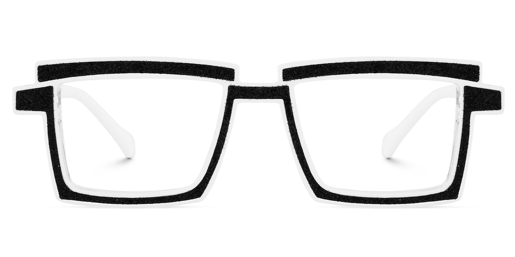 Zephyr Rectangle Black Glasses