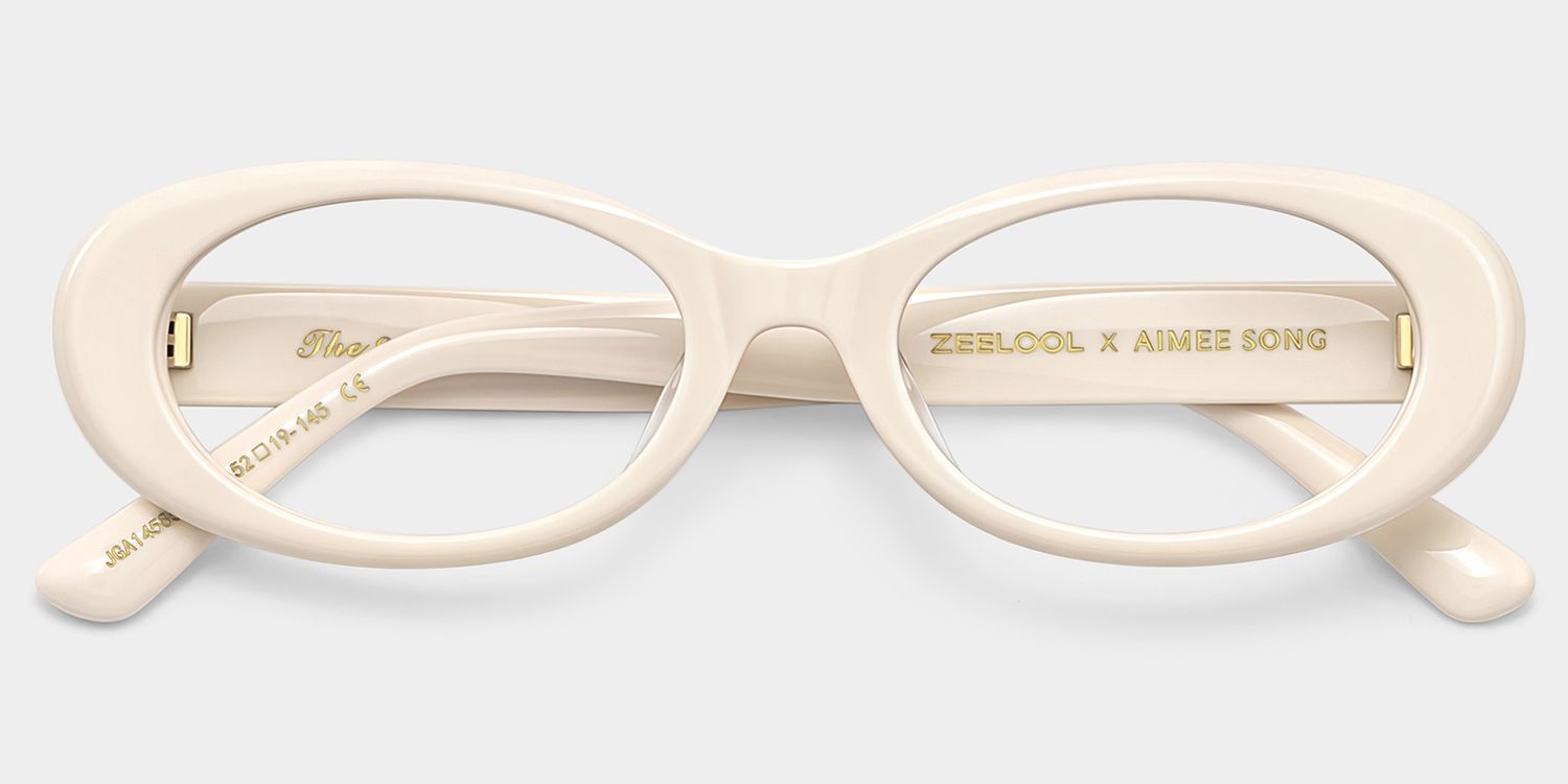 ZEELOOL x Aimee Song The 90s White Oval Glasses