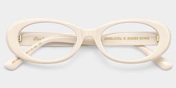 The 90s White Oval Glasses2