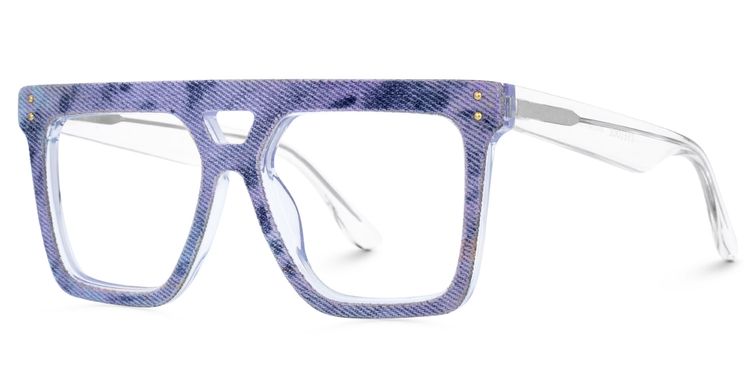 Rubin Square Denim Glasses