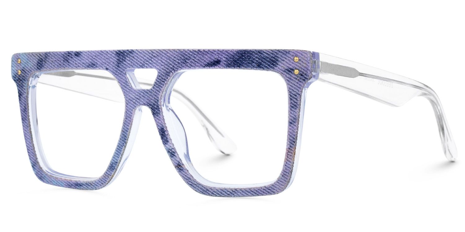 Rubin Blue Denim Eyeglasses | Zeelool1