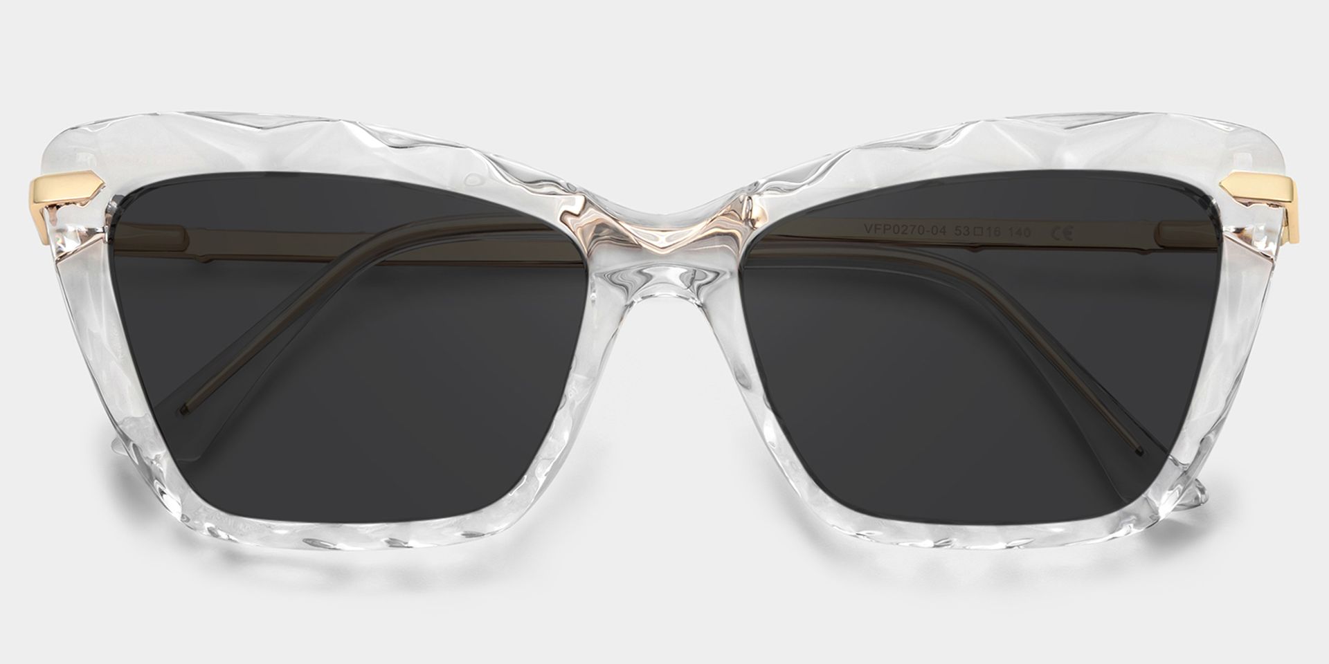 Juliet Cateye Clear Sunglasses with Translucent Frames1