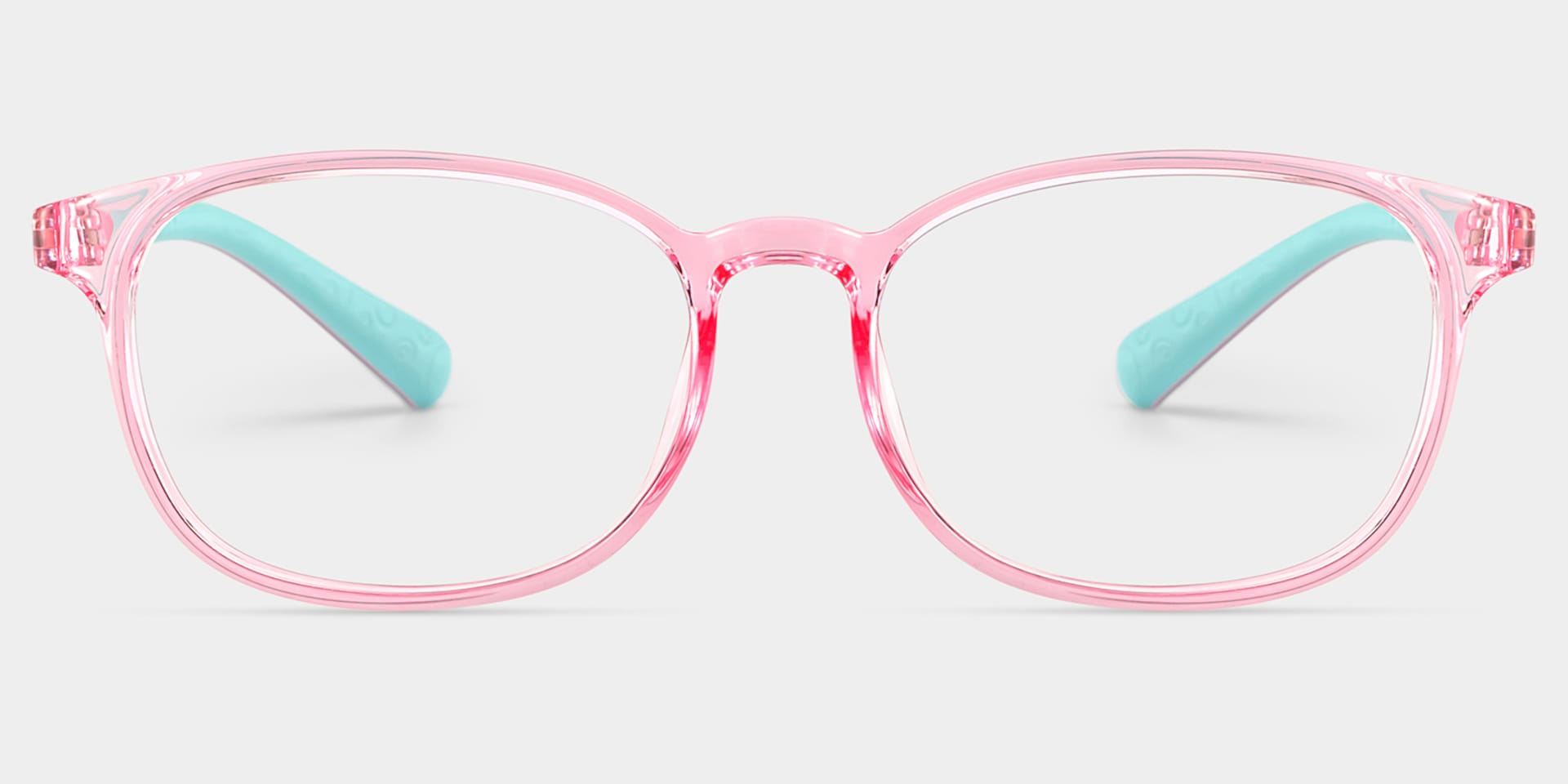 Kids Rectangle  Pink Green Amaker Frame Glasses | Zeelool0