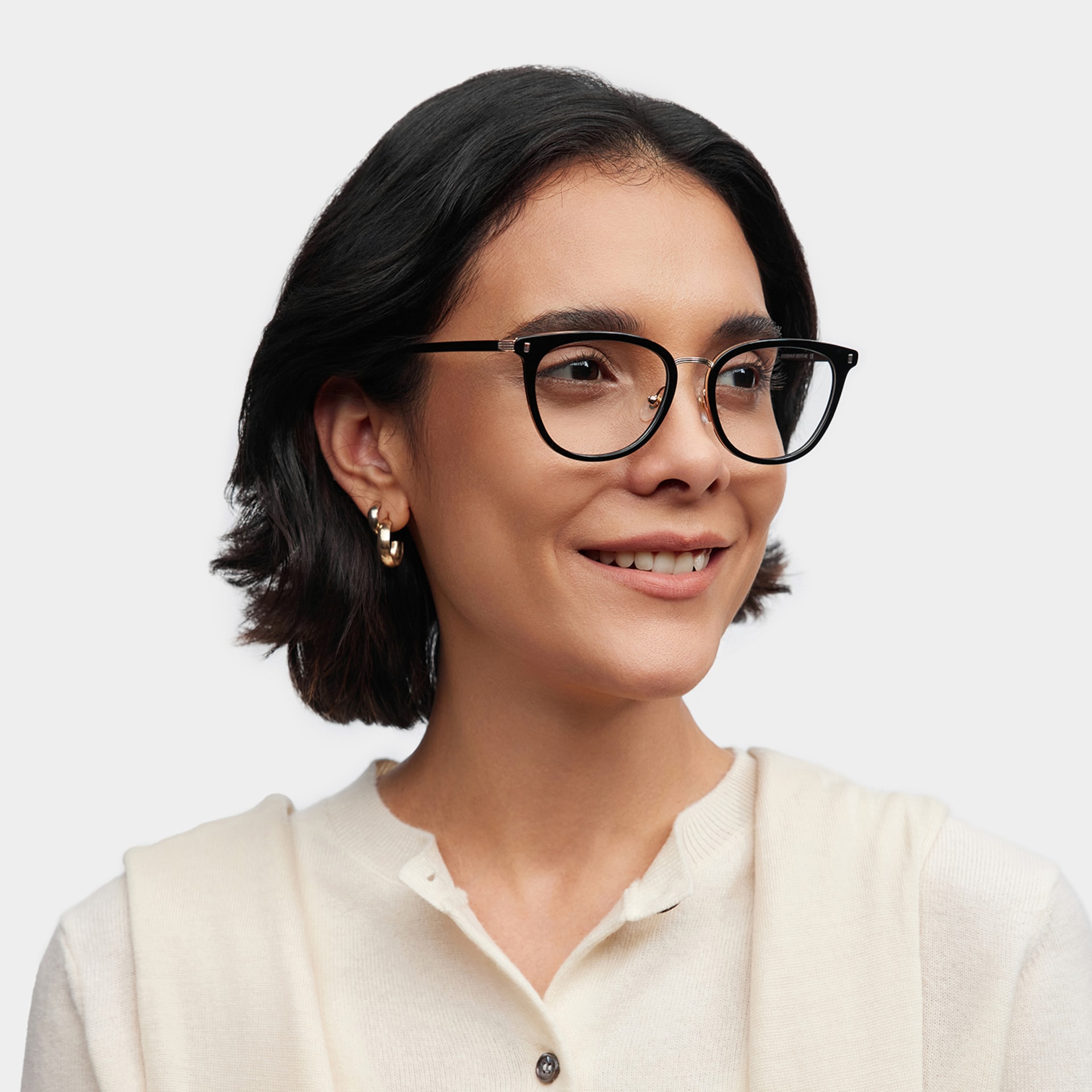 Caden Eyeglasses in Round Black Frame | Zeelool1