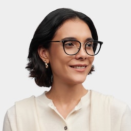 Caden Round Black Glasses1