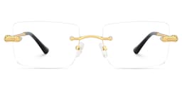 Peavy Rectangle Gold Glasses1