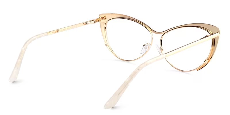 Ellen Cateye White Glasses5