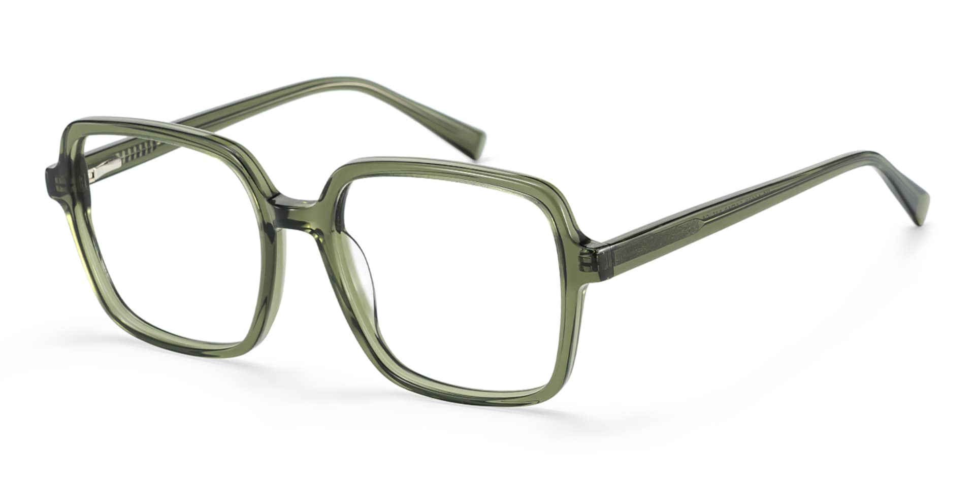 Square Green Eyeglasses- Ember Acetate Frame Glasses3