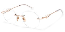 Wyatt  Geometric Rose Gold Glasses4