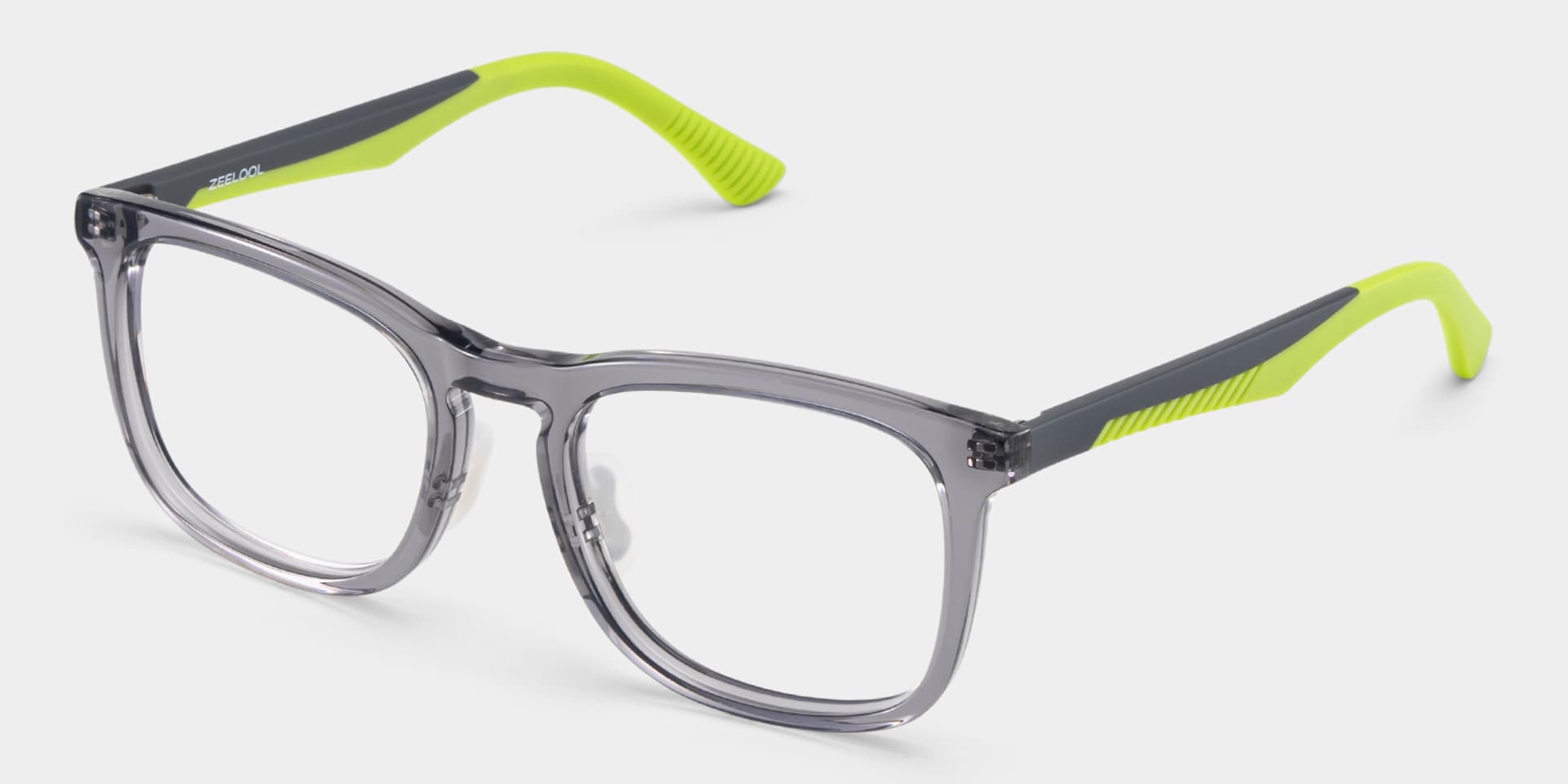 Glide Gray Green Frame Glasses with Square Frame Online | ZEELOOL3