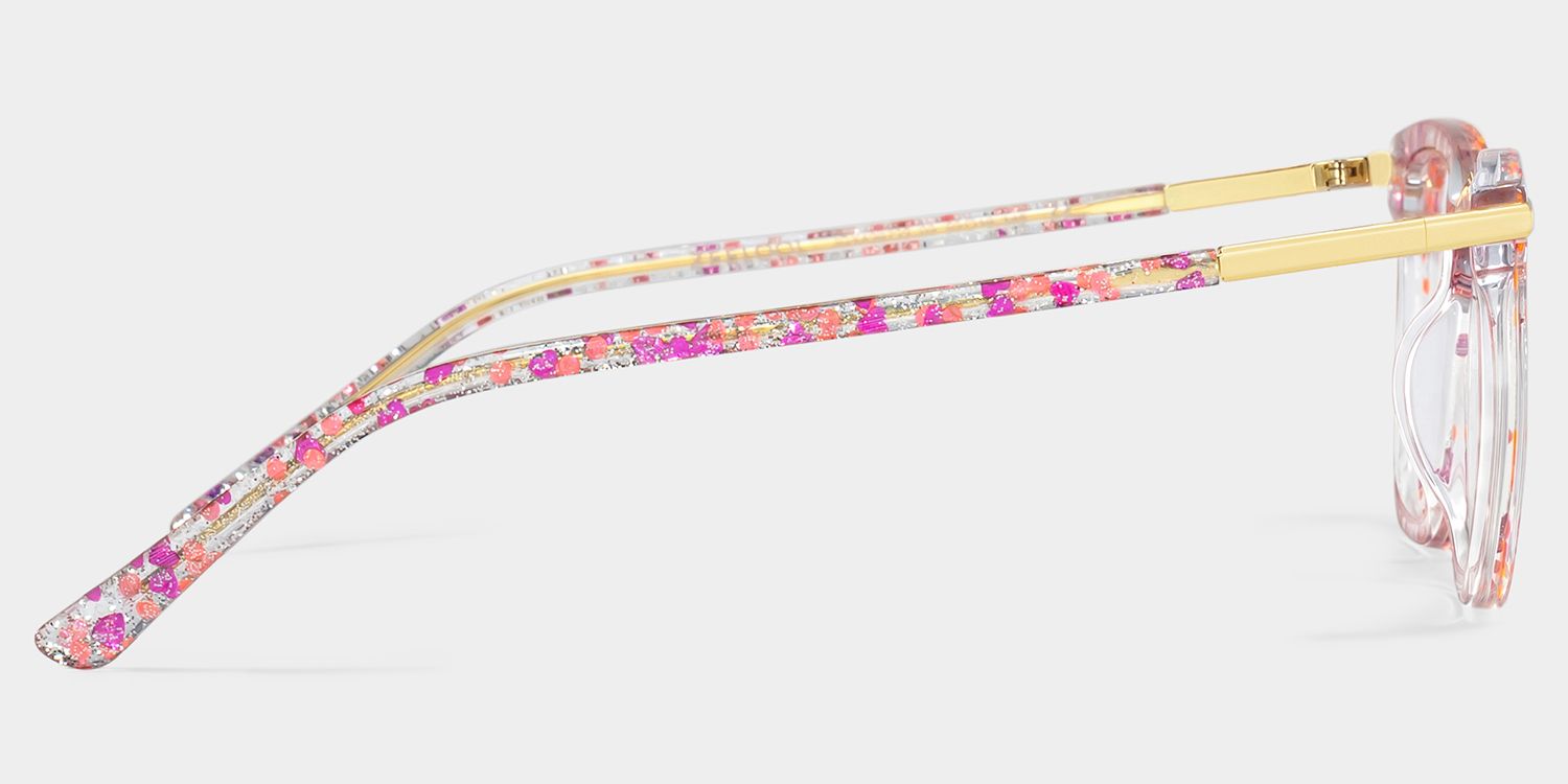 Eliot Rectangle Pink mixed Glasses for Women | ZEELOOL3