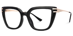 Roxane Square Black Glasses1