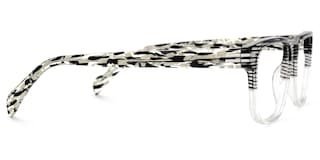 Devid Rectangle Black Crystal Glasses3