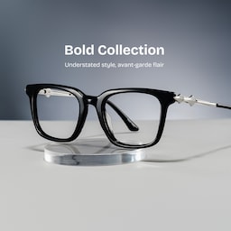 Reese Square Black Glasses0