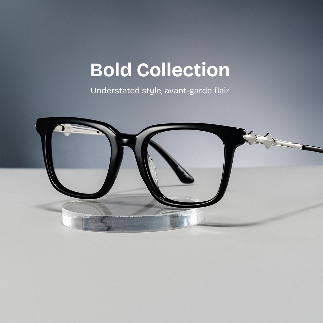 Reese Square Black Glasses