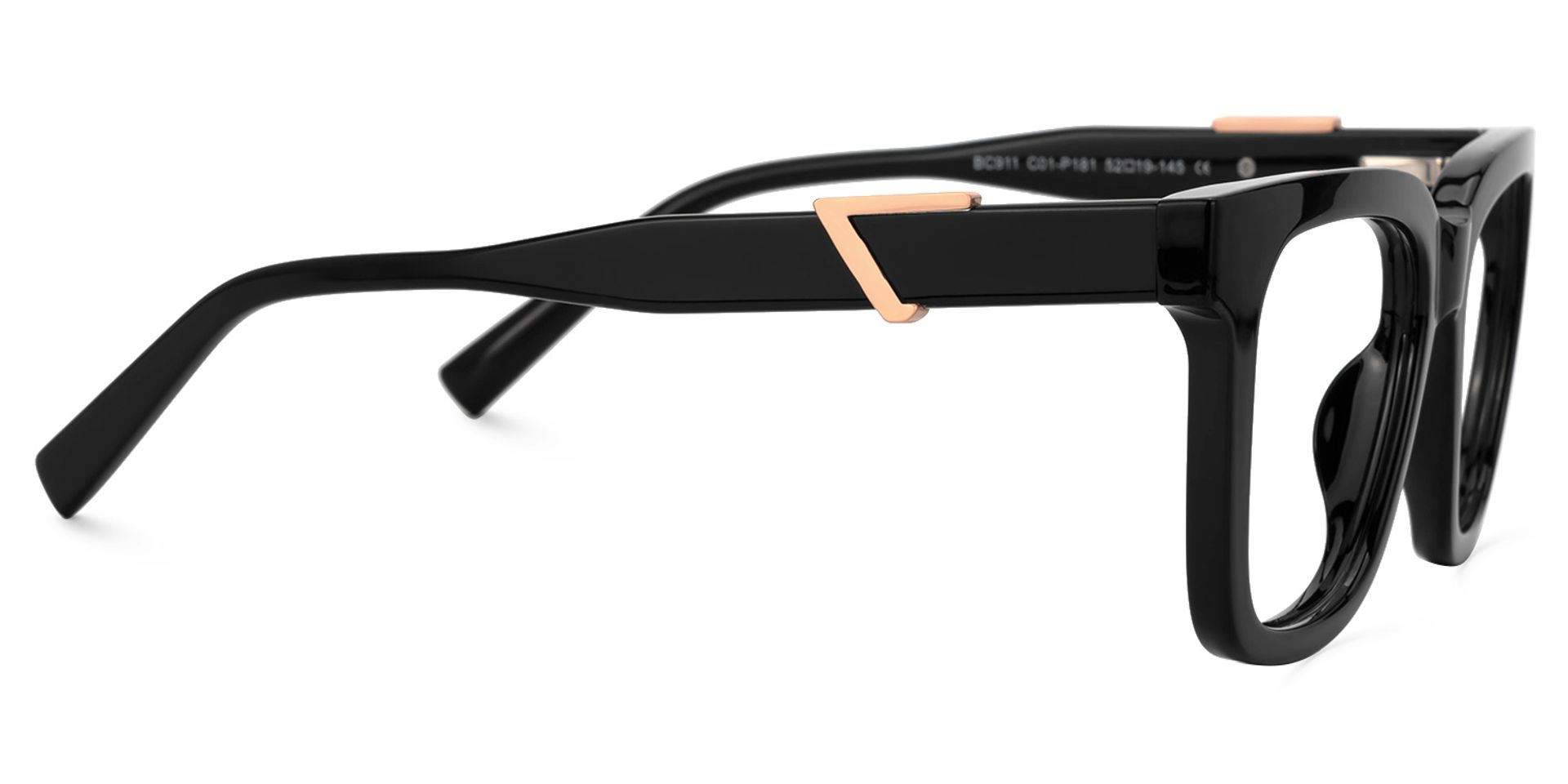 Black TR90 Square Eyeglasses- Molleda2