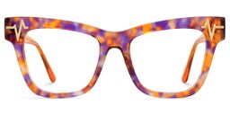 Cara Butterfly Orange Glasses0